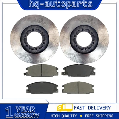 Front Disc Brake Pad Set + Brake Rotors Fits Chevrolet LUV 2.3L 2.2L - Imagem 1 de 4