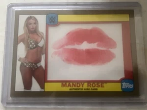 2016 Topps WWE Heritage MANDY ROSE Gold Kiss Card #03/10 SSP Rookie - Picture 1 of 2