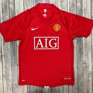 Camiseta deportiva Nike local pequeña para hombre roja vintage del Manchester United 2008 2009 - Imagen 1 de 6
