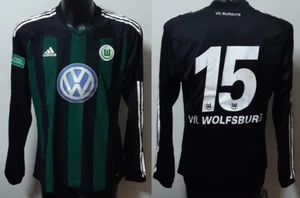 ADIDAS WOLFSBURG YOUNG TEAM JUNIOREN MAGLIA HOME 2011/2012 # 15 NERO VERDE - Foto 1 di 6