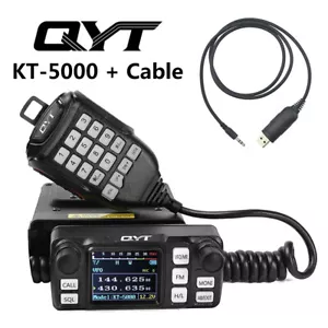 QYT KT-5000 25W Radio Mobile Dual Band con Pannello Separabile 136-174&400-470MHz - Foto 1 di 12