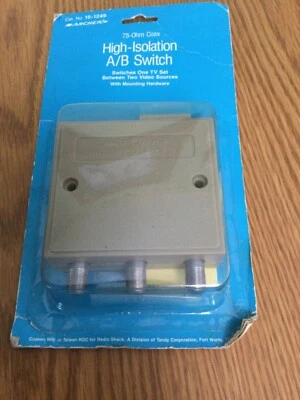 Vintage Radio Shack Archer 75 OHM Coax Model 15-1249A High Isolation A/B Switch - Image 1 of 4