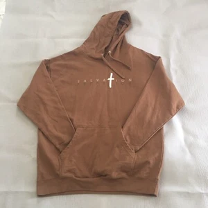 Felpa con cappuccio uomo Salvation Ephessians stampata 2:8 taglia 2XL ampia morbida oversize Y2K - Foto 1 di 15
