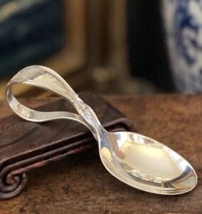 Fine Rare Rogers Lunt Bowlen Antique Sterling Silver Baby Spoon American 3.5”
