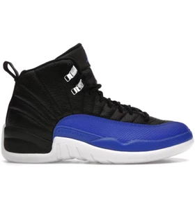 Women 6.5, Youth 5Y Nike Air Jordan 12 Retro AO6068-004 Black Hyper Royal - Picture 1 of 7