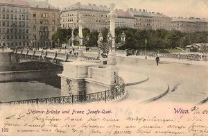 Wien (Wien),Österreich,Stefanie-Brucke und Franz Josef Quai,Gebraucht,Wien,1901 - Bild 1 von 2