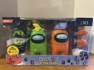 Among us Action Figures Crewmate Series 2 Large Green & Orange Accessories - Picture 1 of 4