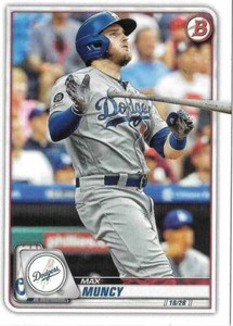 2020 Bowman Paper Base #9 Max Muncy Los Angeles Dodgers