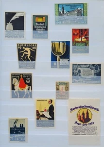 Colección de sellos/etiquetas originales vintage de exposición y publicidad (3) - Imagen 1 de 1