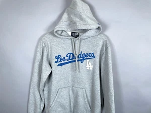 New Era Los Angeles Dodgers Drawstring Hoodie Adult Medium Gray Sweatshirt 2023 - Picture 1 of 12