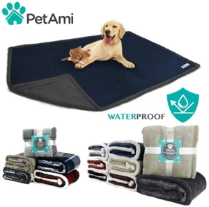 WATERPROOF Pet Blanket XL Large Dogs Cat Soft Warm Sherpa Fleece Protect Couch - Picture 1 of 86