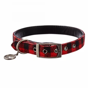 Youly Buffalo Checkered Dog Collar, For Neck Sizes 18-21, Large/Extra Large - Picture 1 of 5
