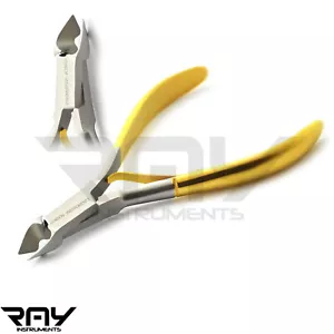 Cuticle Nail Nipper Cutter Art Clipper Manicure Gold Handle Podiatrist Pedicure - Picture 1 of 3