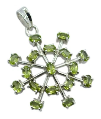 fascinating Peridot 925 Sterling Silver Green Pendant Natural gemstones US gift - Image 1 of 2