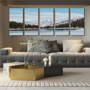 5 Pieces Canvas Wall Art Poster Print Living Room Seascape 45x30 Over Painting ✅ - Picture 1 of 1