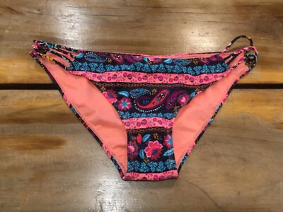 Xhilaration Cheeky Multicolored Paisley Floral Bikini Bottoms Size Large NWOT - Image 1 of 4