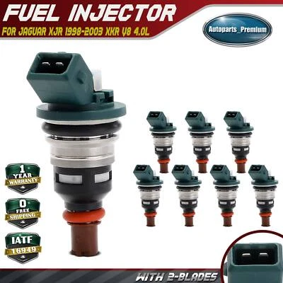 8Pcs Fuel Injector for Jaguar XJR 1998-2003 XKR 2000-2002 Vanden Plas V8 4.0L - Image 1 of 4