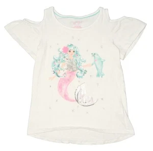 Savannah Size 6X Cold Shoulder Short Sleeve Girls Mermaid Top - Picture 1 of 2