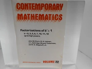Contemporary Mathematics FACTORIZATIONS OF bn +/- 1 UP TO HIGH POWERS BOOK - Picture 1 of 3