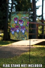 Toland Viola Blooms 12x18 Inch Garden Flag