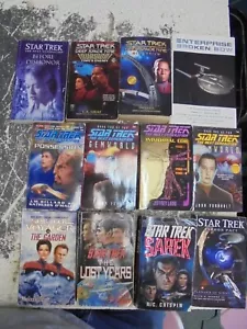 Lot of 12 Star Trek Book Lot Next Generation Deep Space Nine Voyager - Picture 1 of 7