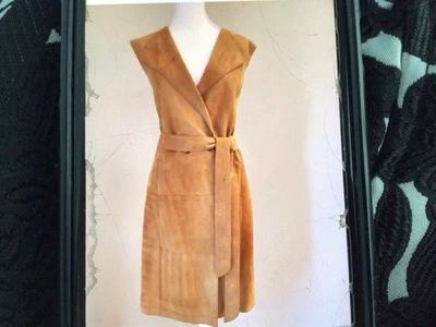 Gabardina sin mangas de gamuza real del mercado negro de la Casa Blanca talla M. Foto 1 de 4