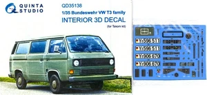 Quinta Studios 1/35 BUNDESWEHR VW T3 FAMILY 3D-PRINTED & COLORED INTERIOR Takom - Picture 1 of 8