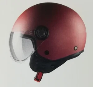 Casco Mph Jet One Lite Moto Scooter Red Wine Visiera Ad Occhiale Tg XL 60 61 - Imagen 1 de 15