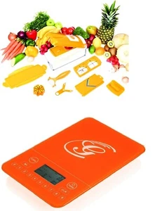 Genius Nicer Dicer plus Gemüseschneider Multischneider 13-tlg Orange Küchenwaage - Bild 1 von 1