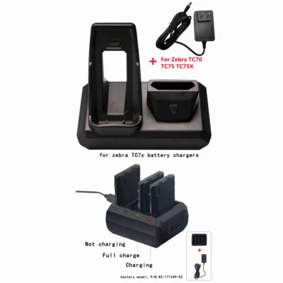 Battery Charger Cradle w/ Adapter for Zebra Motorola TC70 TC75 (SAC-TC7X-4BTYC1) - Image 1 of 4