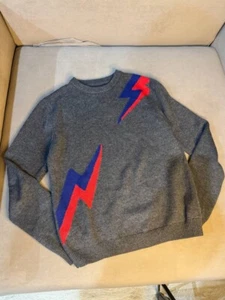 ZADIG&VOLTAIRE Grey Flash Long Sleeve Wool & Cashmere Sweater 10 Years - Picture 1 of 14