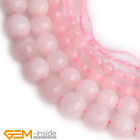 Natural Pink Rose Quartz Faceted Round Loose Beads Jewelry Making 15" 2/4/6/8mm