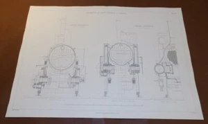 1871 Skizze / WAREN & EXPRESSLOKOMOTIVEN, Spanische & Kaledonische Eisenbahnen - Bild 1 von 1