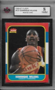 1986-87 FLEER BASKETBALL RC Dominique Wilkins #121 KSA 8 NMM Atlanta Hawks - Picture 1 of 2