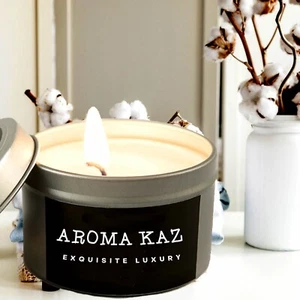 Clean Fresh Linen Scented Tin Candles Hand Poured Vegan Friendly Eco Soy Wax - Picture 1 of 10