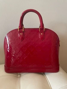 Louis Vuitton Alma Satchel Patent Red Leather - Picture 1 of 7