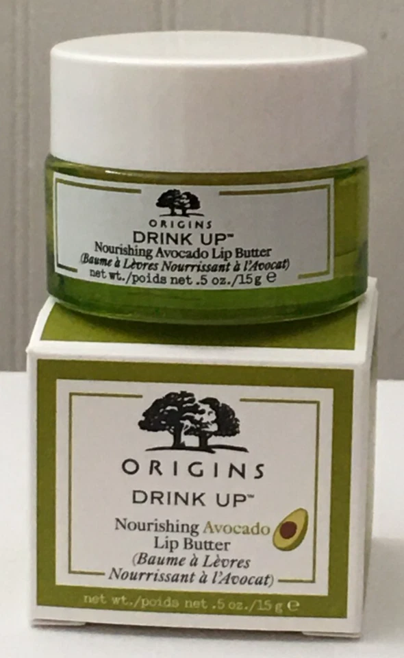 Manteca labial nutritiva de aguacate Origins Drink Up nueva en caja .5 oz./15 g Foto 1 de 1