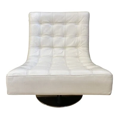 Roche Bobois 1990s Leather Chair (swivel) - Image 1 of 4