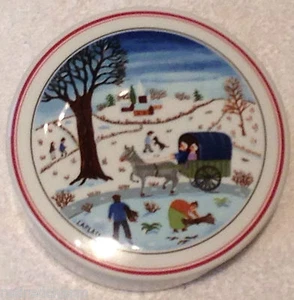 ❤CAJA DE BARATIJAS DE PORCELANA ESCENA FOLCLÓRICA VILLEROY & BOCH LAPLAU DISEÑO NAIF NAVIDAD❤ - Imagen 1 de 4