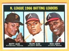 1967 TOPPS LEADERS-MATTY ALOU/FELIPE ALOU/RICO CARTY #240 EX++