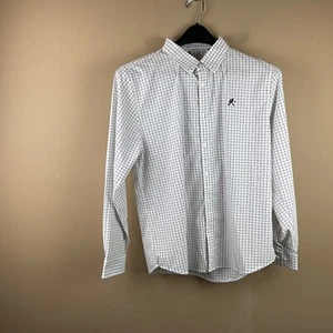 HL Sport Performance Luxury Button Down Dress Shirt Mens M White Polyester Logo - Picture 1 of 10