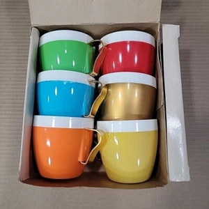 (6) Vintage Insulated Cups KHI Hong Kong Thermal Mugs MCM NOS New In Box No 421 - Picture 1 of 19