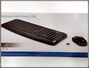 HP Wireless AZERTY Keyboard 300 RF Tastatur & Maus kabellos spanisch ESP Layout - Bild 1 von 8