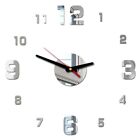 Sleek Mirror Surface Sticker Wall Clock Ideal For Contemporary Room Decoration