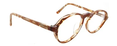 New Authentic Kansai KY89PL FB HOYA Japan 90s Vintage Brown Round Eyeglasses NOS - Image 1 of 4