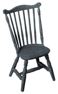 Dollhouse Miniature Chrysnbon Duxbury Chair Mini-Kit Black - Picture 1 of 1