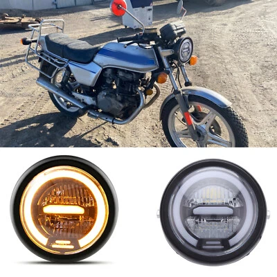 Faro LED para motocicleta 6,5" alto/bajo DRL para Honda CB250 CB550 CB600 CB750F Foto 1 de 4