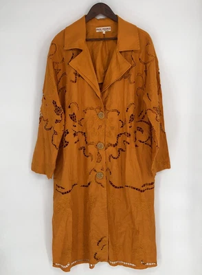 Free People Duster Jacket Susanna Large Eyelet Lace Long Oversized Western Coat - Image 1 of 4