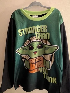 lego star wars mandalorian Grogu Baby Yoda Fleece pajama Set Size 8 kids  - Picture 1 of 5