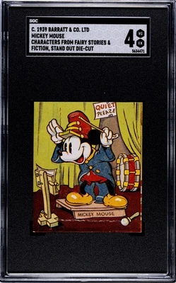1939 Barratt - Characters From Fairy Stories & Fiction - Mickey Mouse Card SGC 4 - Image 1 of 2